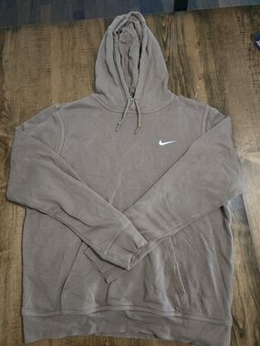 Nike Men's Brown Hooded Pullover Sweatshirt